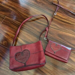 Set of Brighton red heart purses